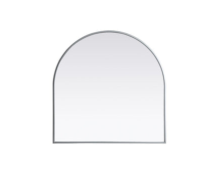 Elegant Furniture & Lighting - Ayra Metal Frame Arch Mirror 30x30 Inch in Silver - MR1A3030SIL veiw 1