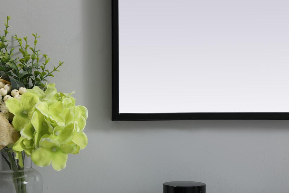 Elegant Furniture & Lighting - Ayra Metal Frame Arch Mirror 30x36 Inch in Black - MR1A3036BLK veiw 6