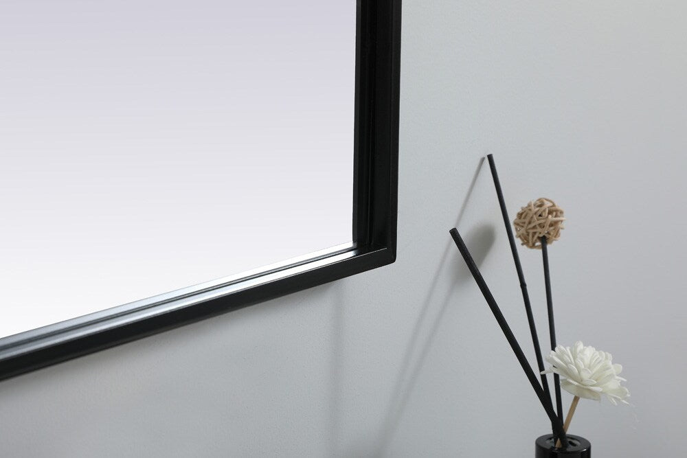 Elegant Furniture & Lighting - Ayra Metal Frame Arch Mirror 30x36 Inch in Black - MR1A3036BLK veiw 7