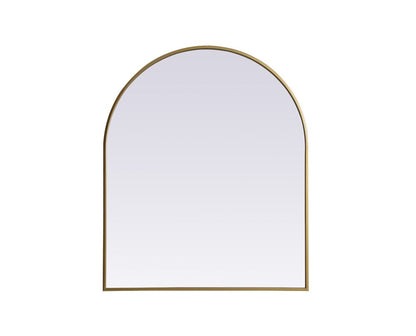 Elegant Furniture & Lighting - Ayra Metal Frame Arch Mirror 30x36 Inch in Brass - MR1A3036BRS veiw 1