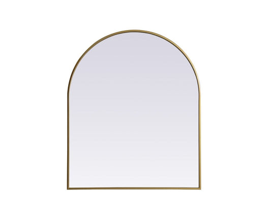 Elegant Furniture & Lighting - Ayra Metal Frame Arch Mirror 30x36 Inch in Brass - MR1A3036BRS veiw 1