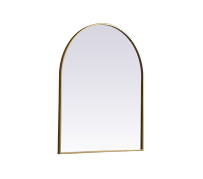 Elegant Furniture & Lighting - Ayra Metal Frame Arch Mirror 30x36 Inch in Brass - MR1A3036BRS veiw 8