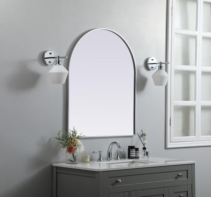 Elegant Furniture & Lighting - Ayra Metal Frame Arch Mirror 30x36 Inch in Silver - MR1A3036SIL veiw 3