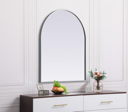 Elegant Furniture & Lighting - Ayra Metal Frame Arch Mirror 30x36 Inch in Silver - MR1A3036SIL veiw 5
