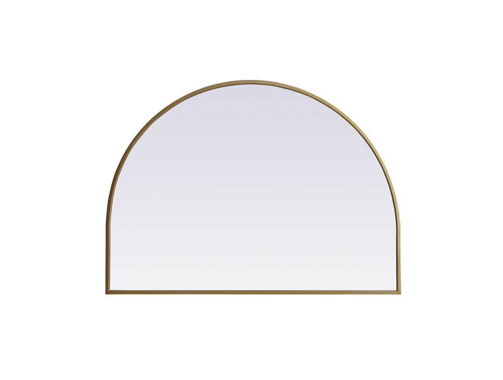 Elegant Furniture & Lighting - Ayra Metal Frame Arch Mirror 33x24 Inch ...