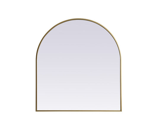 Elegant Furniture & Lighting - Ayra Metal Frame Arch Mirror 33x36 Inch in Brass - MR1A3336BRS veiw 1