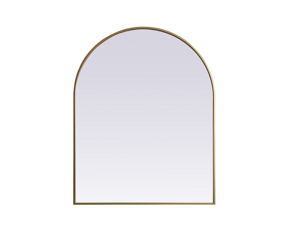 Elegant Furniture & Lighting - Ayra Metal Frame Arch Mirror 33x42 Inch in Brass - MR1A3342BRS veiw 1
