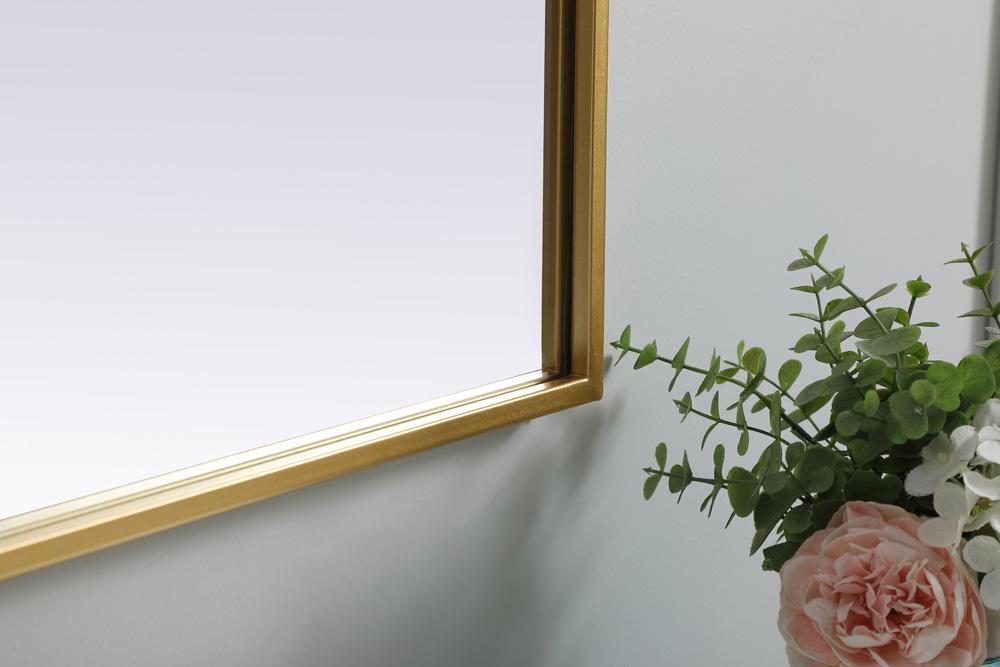 Elegant Furniture & Lighting - Ayra Metal Frame Arch Mirror 33x42 Inch in Brass - MR1A3342BRS veiw 7