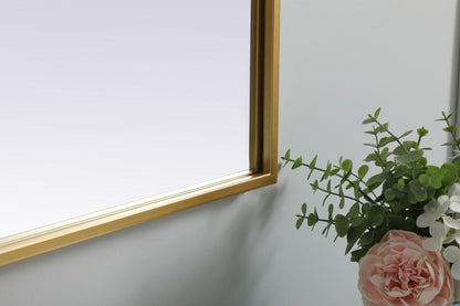 Elegant Furniture & Lighting - Ayra Metal Frame Arch Mirror 33x42 Inch in Brass - MR1A3342BRS veiw 7