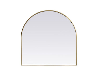 Elegant Furniture & Lighting - Ayra Metal Frame Arch Mirror 36x36 Inch in Brass - MR1A3636BRS veiw 1