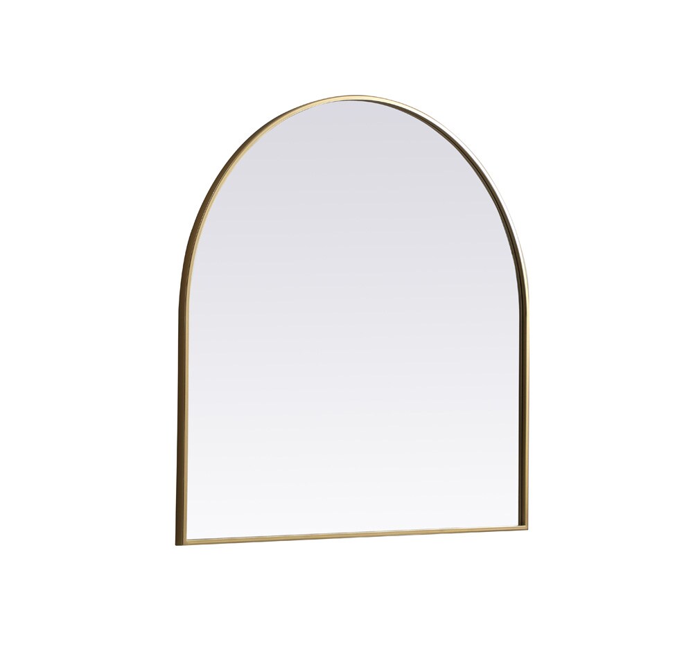Elegant Furniture & Lighting - Ayra Metal Frame Arch Mirror 36x36 Inch in Brass - MR1A3636BRS veiw 8