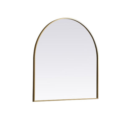 Elegant Furniture & Lighting - Ayra Metal Frame Arch Mirror 36x36 Inch in Brass - MR1A3636BRS veiw 8