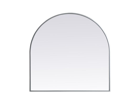 Elegant Furniture & Lighting - Ayra Metal Frame Arch Mirror 36x36 Inch in Silver - MR1A3636SIL veiw 1