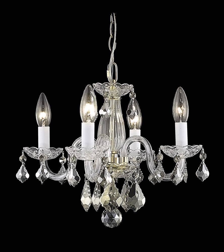 Elegant Furniture & Lighting - Azalea Pendant D15in H12in Lt:4 Gold Finish - LD7804D15G veiw 1