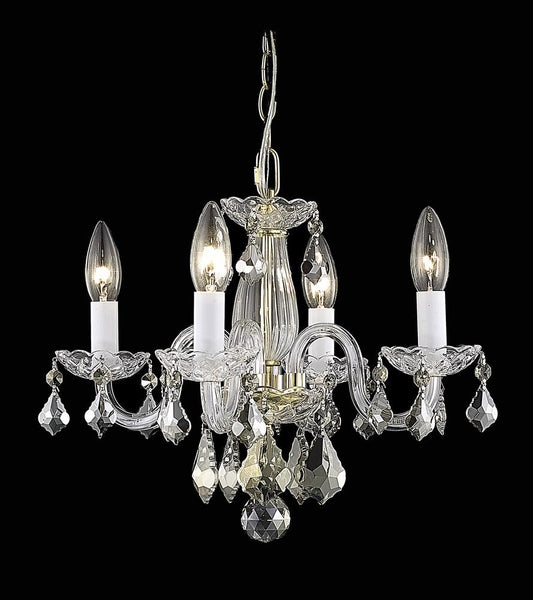 Elegant Furniture & Lighting - Azalea Pendant D15in H12in Lt:4 Gold Finish - LD7804D15G veiw 1