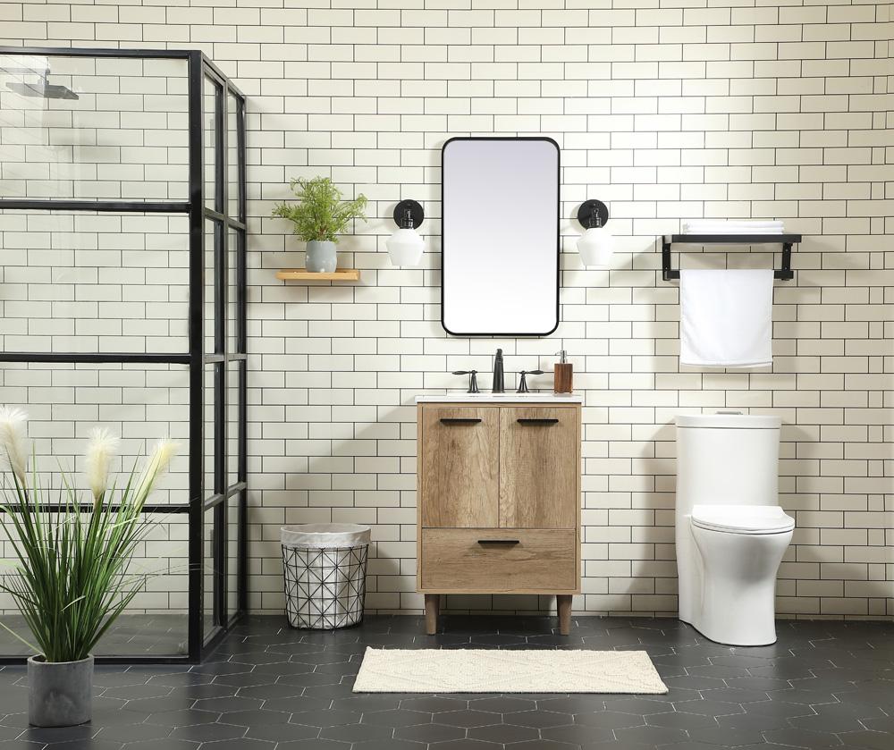 Elegant Furniture & Lighting - Baldwin 24 inch Single bathroom vanity in natural oak - VF47024NT veiw 5