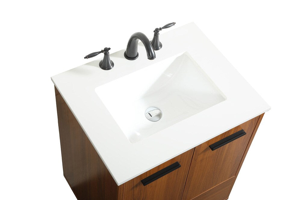 Elegant Furniture & Lighting - Baldwin 24 inch bathroom vanity in Teak - VF47024MTK veiw 3