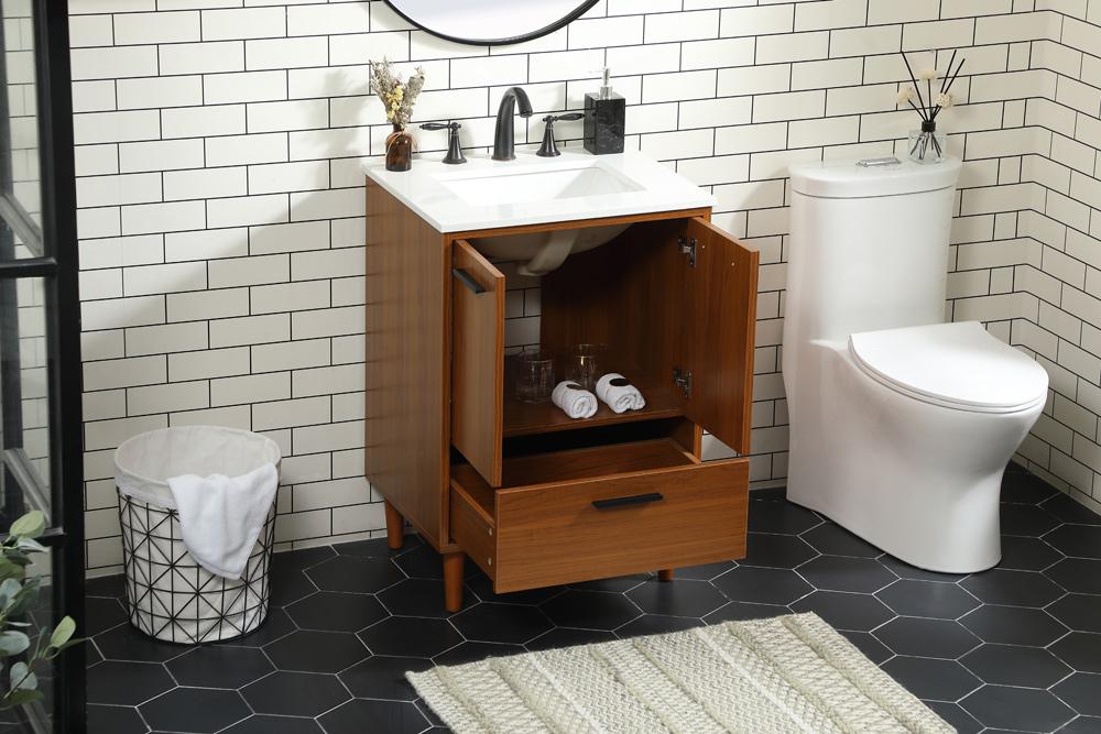 Elegant Furniture & Lighting - Baldwin 24 inch bathroom vanity in Teak - VF47024MTK veiw 10