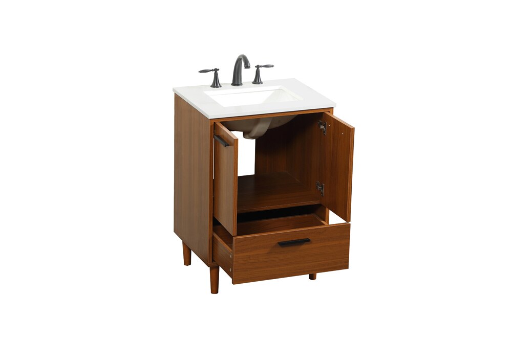 Elegant Furniture & Lighting - Baldwin 24 inch bathroom vanity in Teak - VF47024MTK veiw 16