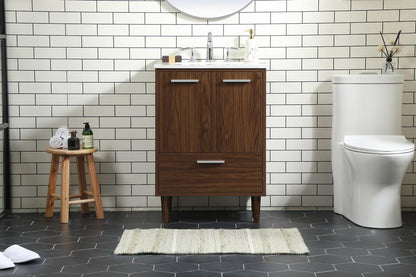 Elegant Furniture & Lighting - Baldwin 24 inch bathroom vanity in Walnut - VF47024MWT veiw 2