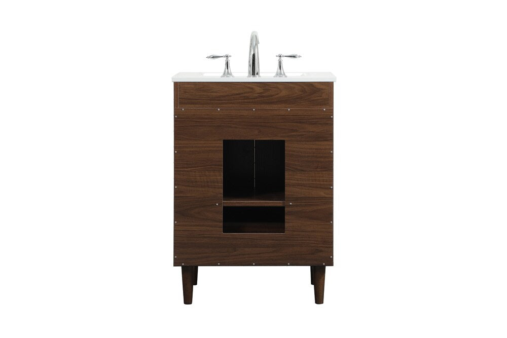 Elegant Furniture & Lighting - Baldwin 24 inch bathroom vanity in Walnut - VF47024MWT veiw 8