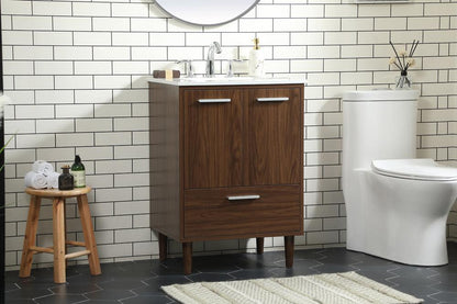 Elegant Furniture & Lighting - Baldwin 24 inch bathroom vanity in Walnut - VF47024MWT veiw 9