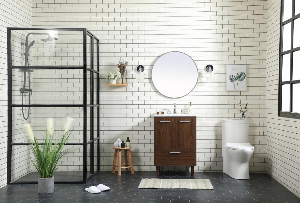 Elegant Furniture & Lighting - Baldwin 24 inch bathroom vanity in Walnut - VF47024MWT veiw 11