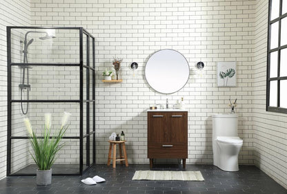 Elegant Furniture & Lighting - Baldwin 24 inch bathroom vanity in Walnut - VF47024MWT veiw 11