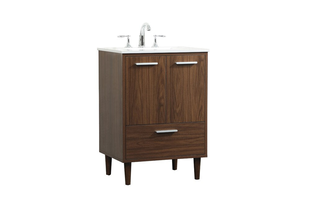 Elegant Furniture & Lighting - Baldwin 24 inch bathroom vanity in Walnut - VF47024MWT veiw 14