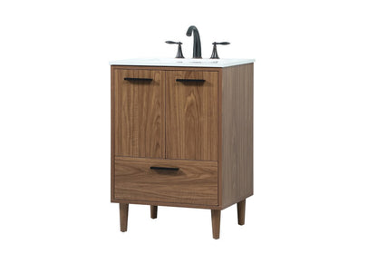Elegant Furniture & Lighting - Baldwin 24 inch Single bathroom vanity in walnut brown - VF47024WB veiw 8