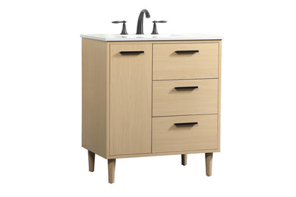 Elegant Furniture & Lighting - Baldwin 30 inch bathroom vanity in Maple - VF47030MMP veiw 1