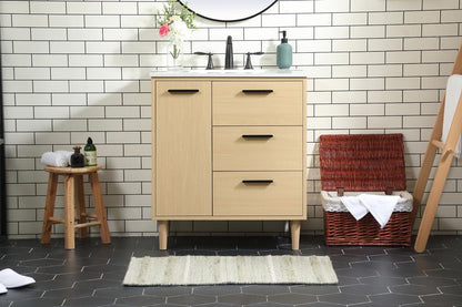 Elegant Furniture & Lighting - Baldwin 30 inch bathroom vanity in Maple - VF47030MMP veiw 2