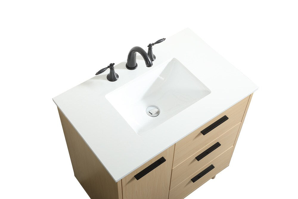 Elegant Furniture & Lighting - Baldwin 30 inch bathroom vanity in Maple - VF47030MMP veiw 3