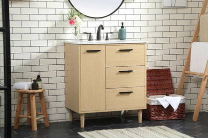 Elegant Furniture & Lighting - Baldwin 30 inch bathroom vanity in Maple - VF47030MMP veiw 9