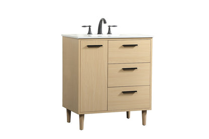 Elegant Furniture & Lighting - Baldwin 30 inch bathroom vanity in Maple - VF47030MMP veiw 14