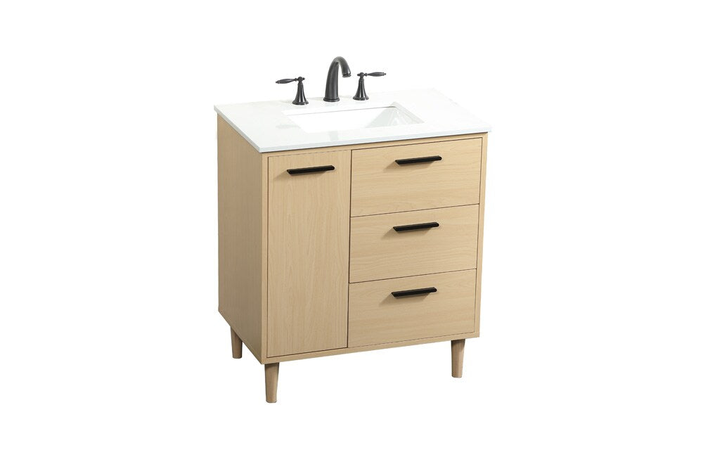 Elegant Furniture & Lighting - Baldwin 30 inch bathroom vanity in Maple - VF47030MMP veiw 15