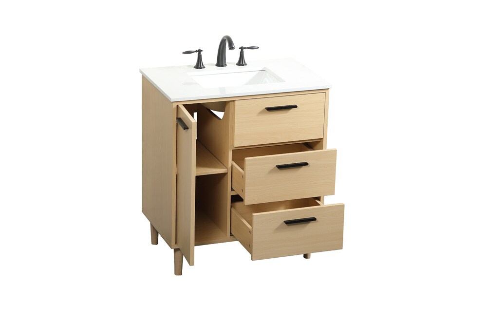 Elegant Furniture & Lighting - Baldwin 30 inch bathroom vanity in Maple - VF47030MMP veiw 16