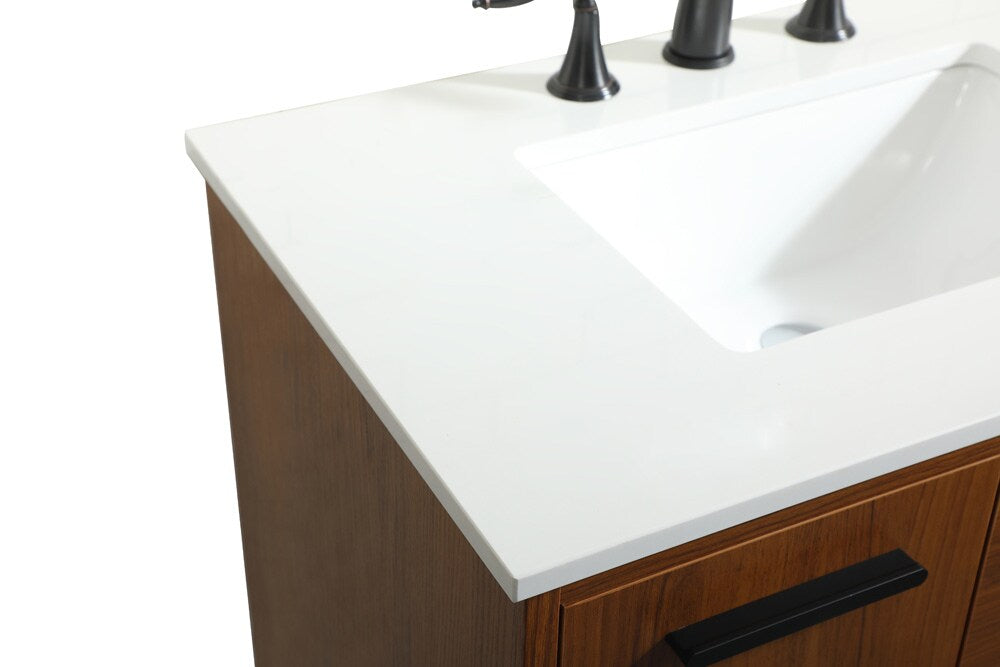 Elegant Furniture & Lighting - Baldwin 30 inch bathroom vanity in Teak - VF47030MTK veiw 4