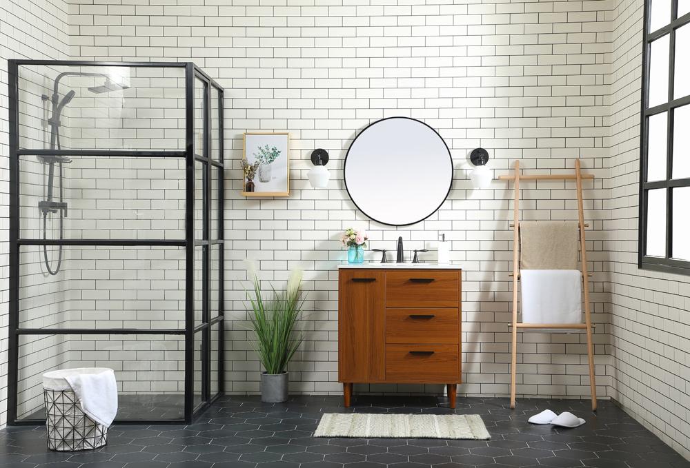 Elegant Furniture & Lighting - Baldwin 30 inch bathroom vanity in Teak - VF47030MTK veiw 11