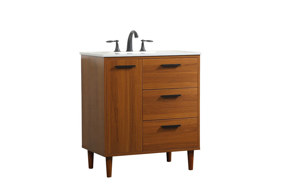 Elegant Furniture & Lighting - Baldwin 30 inch bathroom vanity in Teak - VF47030MTK veiw 14