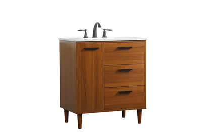 Elegant Furniture & Lighting - Baldwin 30 inch bathroom vanity in Teak - VF47030MTK veiw 14