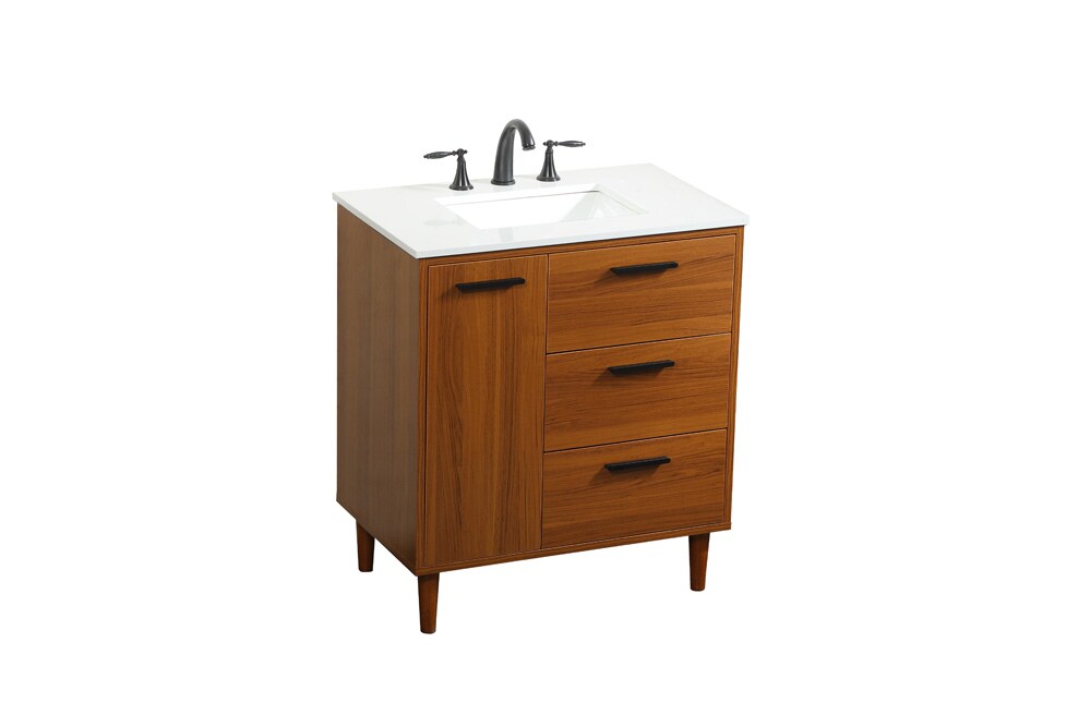 Elegant Furniture & Lighting - Baldwin 30 inch bathroom vanity in Teak - VF47030MTK veiw 15