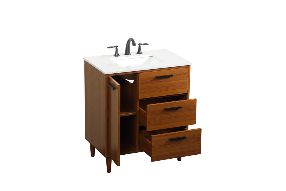Elegant Furniture & Lighting - Baldwin 30 inch bathroom vanity in Teak - VF47030MTK veiw 16