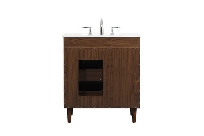 Elegant Furniture & Lighting - Baldwin 30 inch bathroom vanity in Walnut - VF47030MWT veiw 8