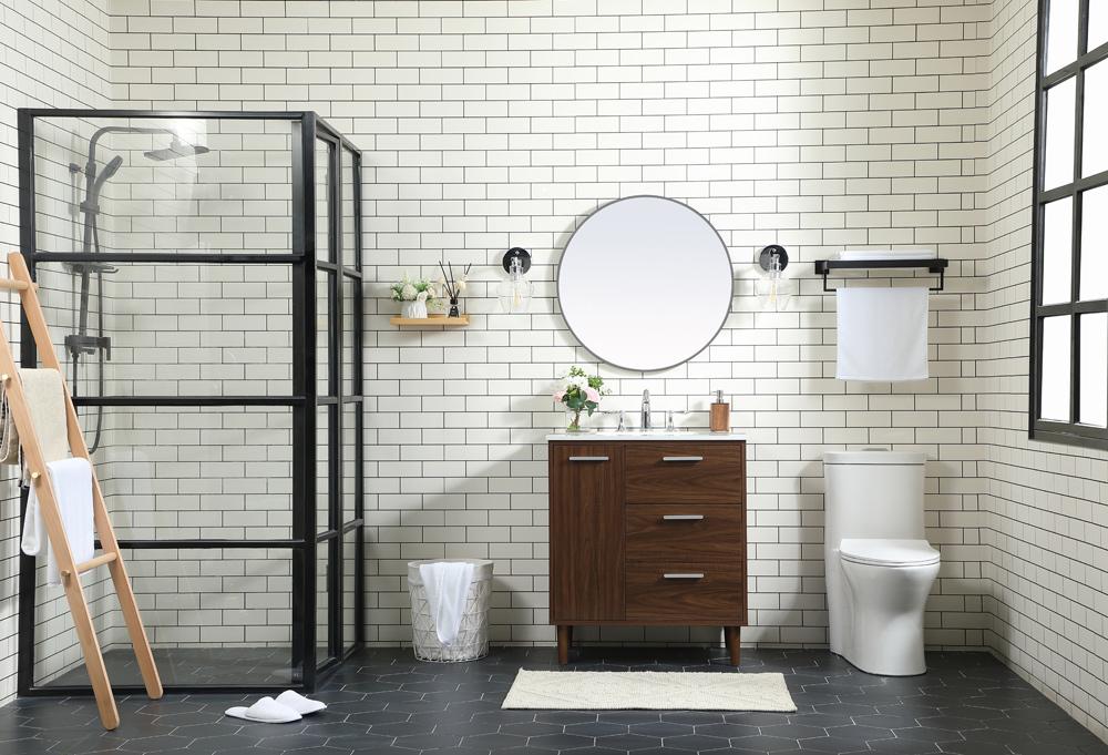 Elegant Furniture & Lighting - Baldwin 30 inch bathroom vanity in Walnut - VF47030MWT veiw 11