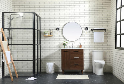 Elegant Furniture & Lighting - Baldwin 30 inch bathroom vanity in Walnut - VF47030MWT veiw 11