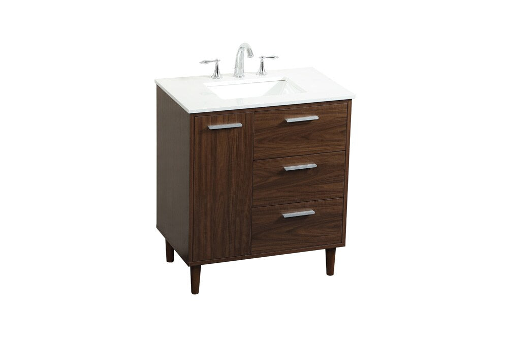 Elegant Furniture & Lighting - Baldwin 30 inch bathroom vanity in Walnut - VF47030MWT veiw 15