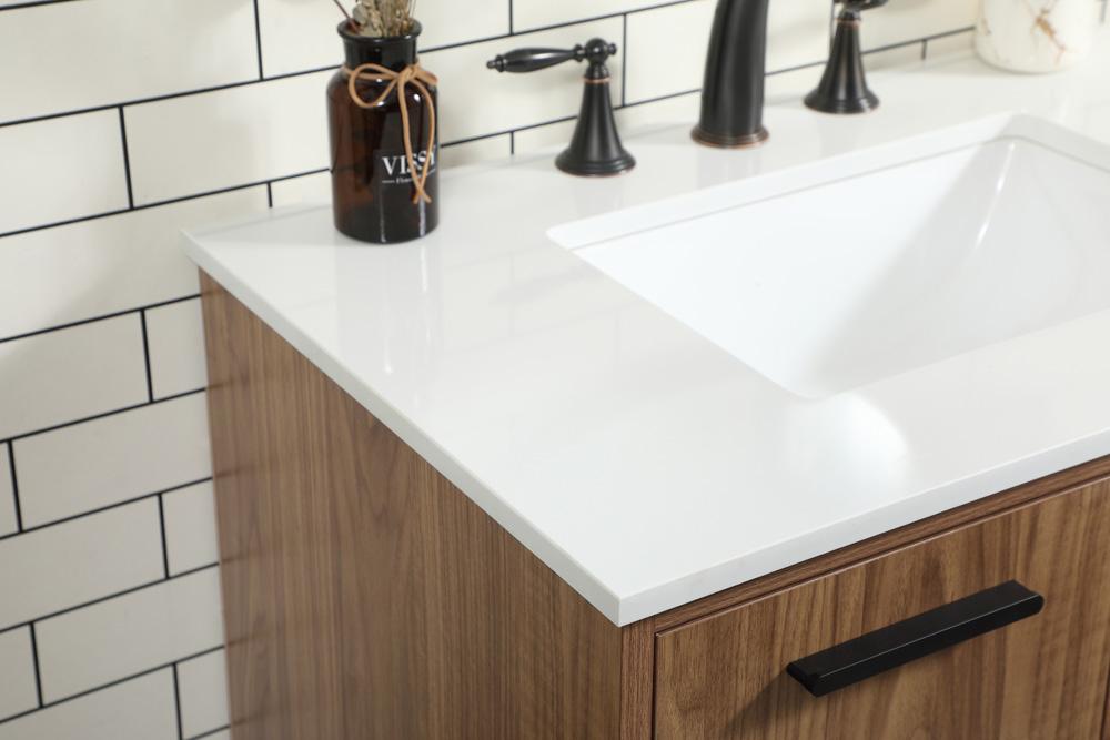 Elegant Furniture & Lighting - Baldwin 30 inch Single bathroom vanity in walnut brown - VF47030WB veiw 6