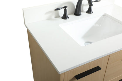 Elegant Furniture & Lighting - Baldwin 30 inch bathroom vanity in Maple with backsplash - VF47030MMP-BS veiw 4