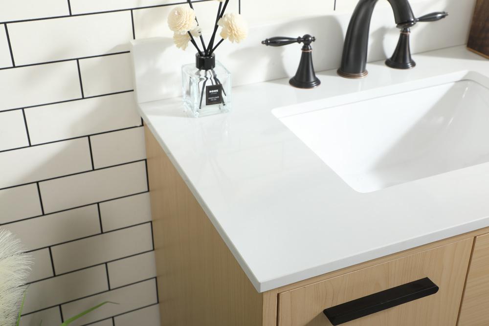 Elegant Furniture & Lighting - Baldwin 30 inch bathroom vanity in Maple with backsplash - VF47030MMP-BS veiw 12